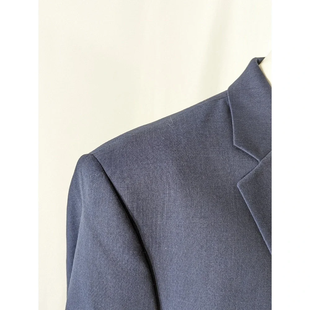 Ralph Lauren Mens Blazer Sport Coat Two Button Jacket Crosshatch Wool 42R Casual